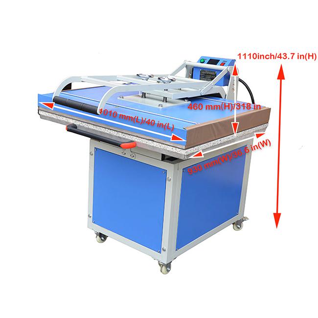 23.6in x 31.5in Manual Large Format Sublimation Heat Press Machine for T-Shirts, Door Mats