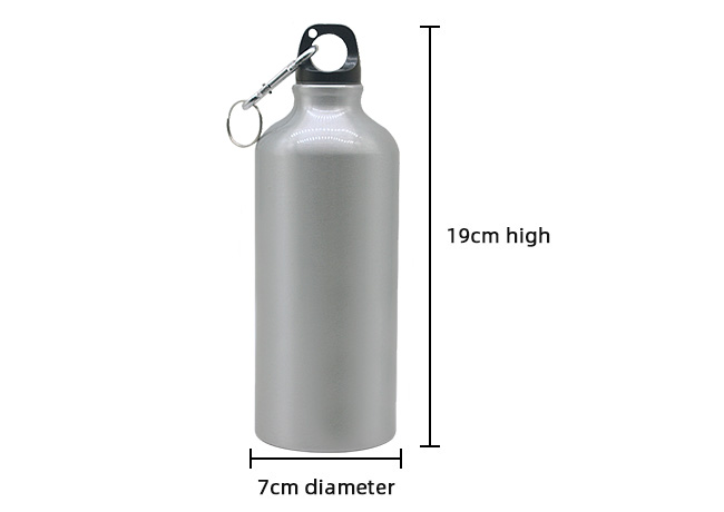 500ml Aluminum Sport Water Bottle With Carabiner, Great For