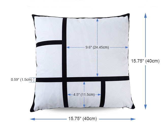 HE Plain White Sublimation Blank Pillow Case DTF Printing Fashion Cushion  Pillowcase Cover for Sublimation and DTF Printing DIY Throw Pillow Covers