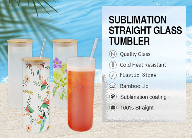 US Stock, CALCA 48pcs 16oz Sublimation Clear Glass Mug Blanks Beer Can Glasses  Cups with Lid and Straw $153.90