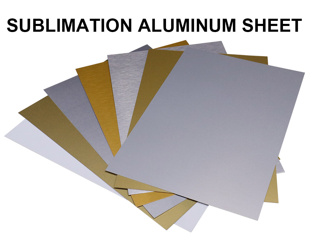 CALCA 16 x 24 100pcs Sublimation Blanks Aluminum Sheet Metal Board 0.45mm  Thickness Titanium Gold Silver $2.58