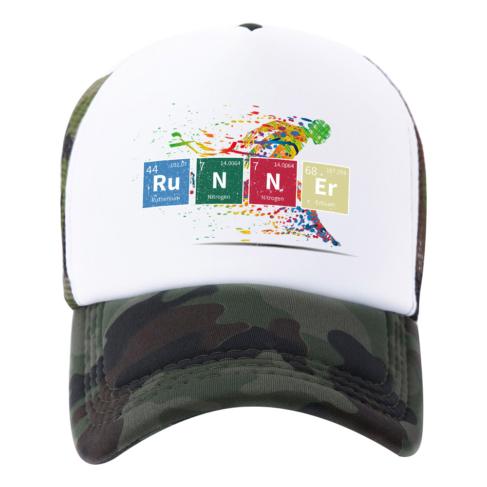 QOMOLANGMA 10PCS Blank Sublimation Flat Billed Trucker Hat Polyester Mesh  Cap Baseball Caps Hat for Heat Transfer Printing