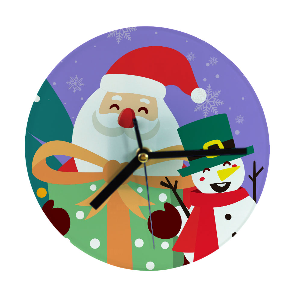 USA 20pcs Sublimation Transfer Blank Glass Photo Frame with Glossy Round Clock 