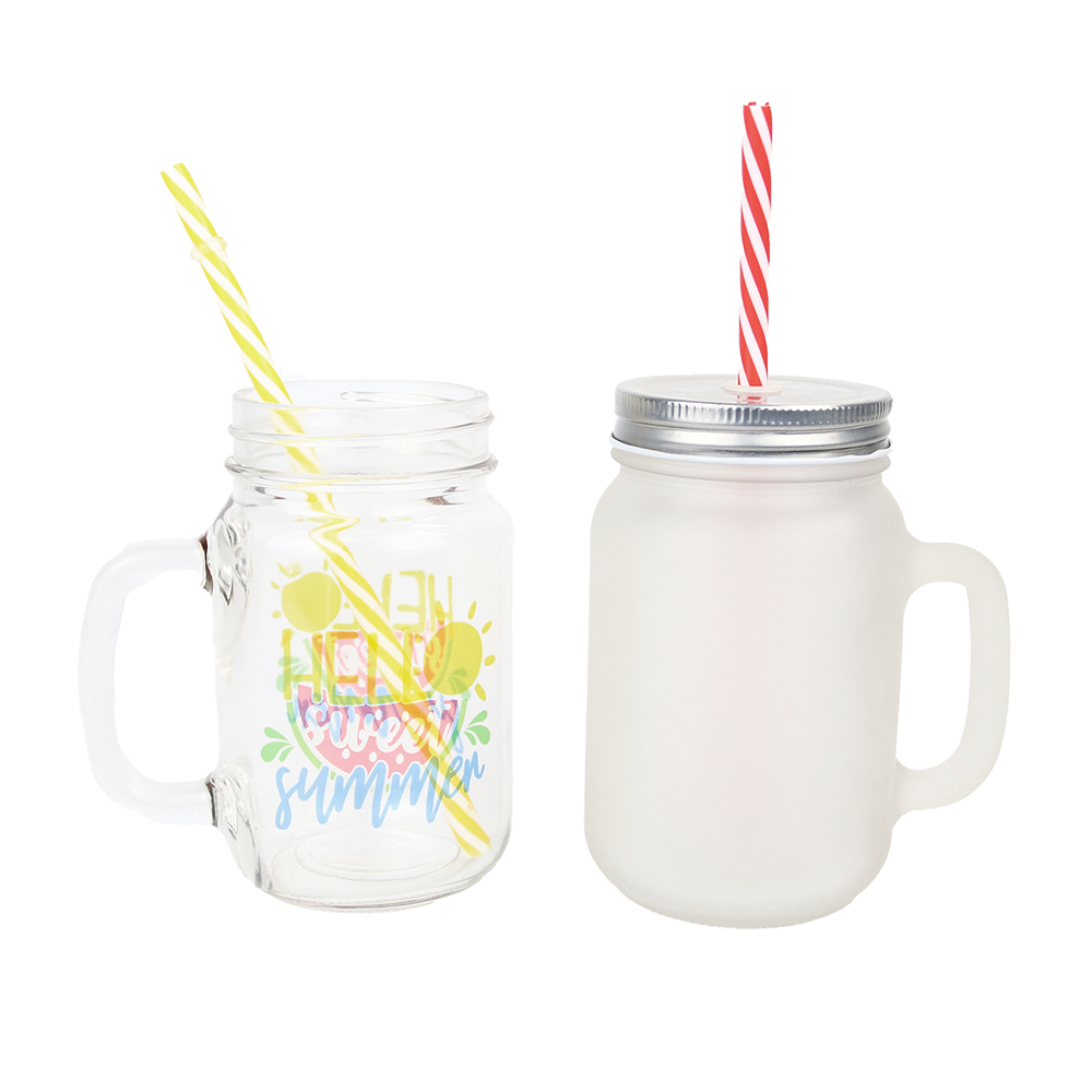 US Stock, CALCA 48 Packs 12oz Sublimation Frosted Glass Mason Jar