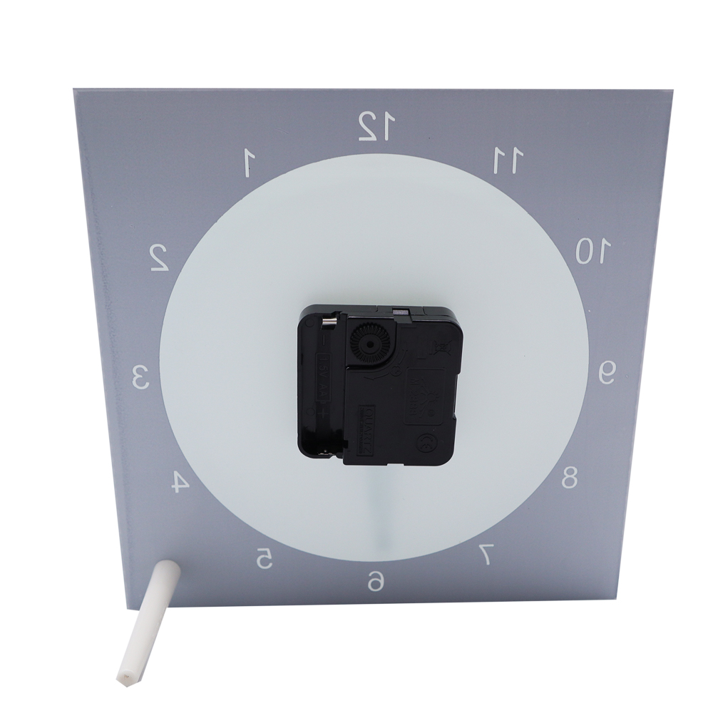 7.8 x 7.8 Sublimation Blank Mirror Edge Glass Photo Frame with Clock, Set of 20