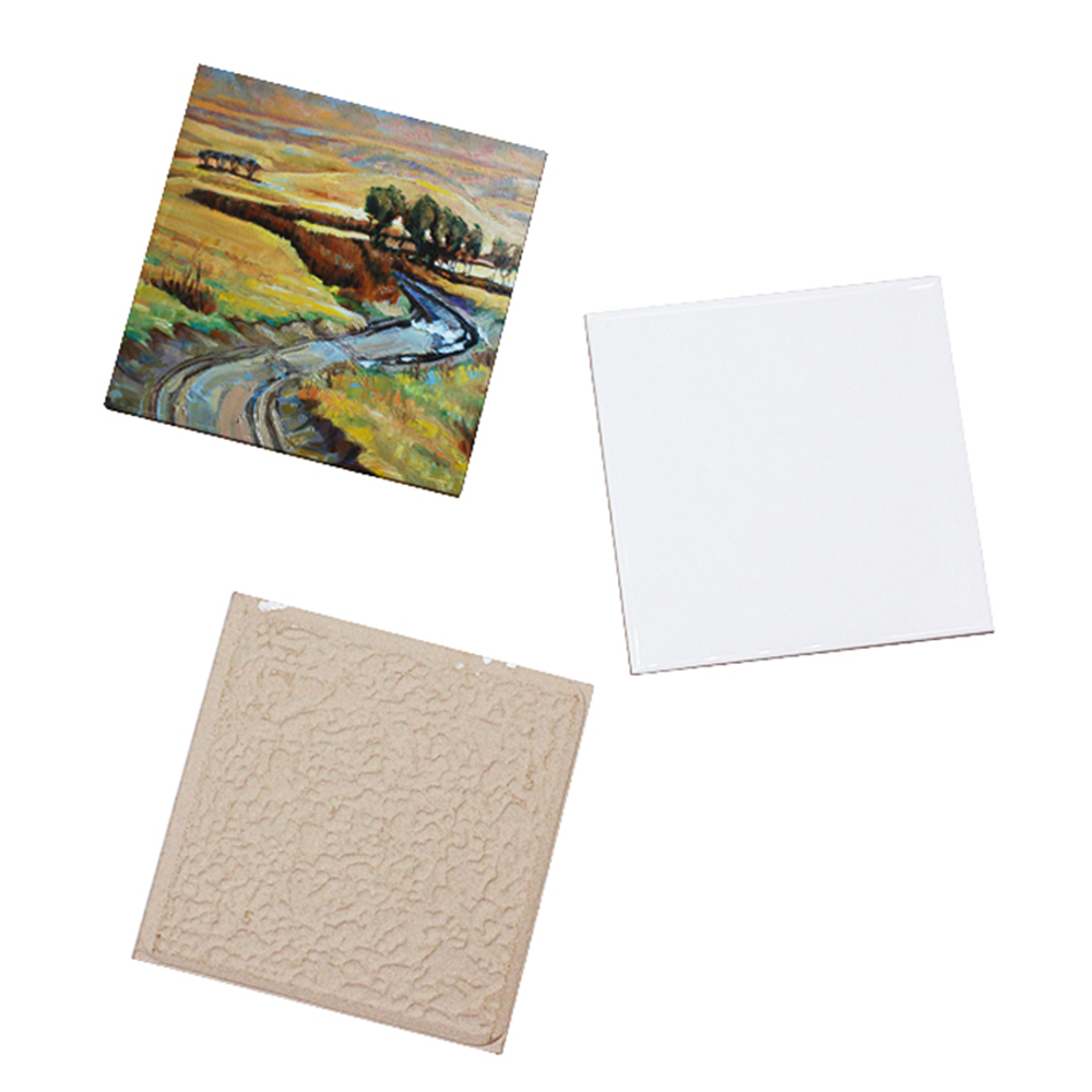 56 Pack Sublimation Blanks Coasters and Ornaments Bulk Set, Includes 32  Pack 4 Inch Glazed Ceramic Tiles Square and Round