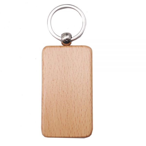  25Pcs Wood Keychain Blanks Wooden Keychain Rectangle